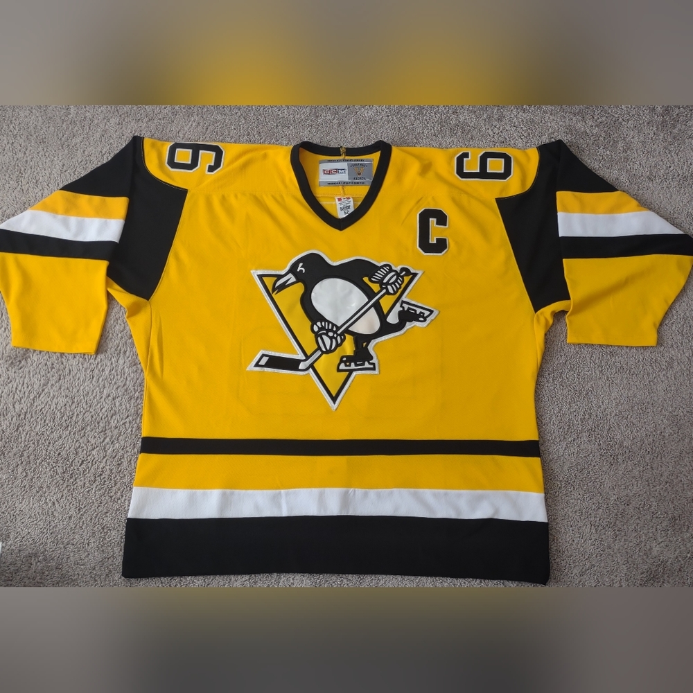 CCM Mario Lemieux Pittsburgh Penguins 1990's Away Jersey (Size 52 XXL)